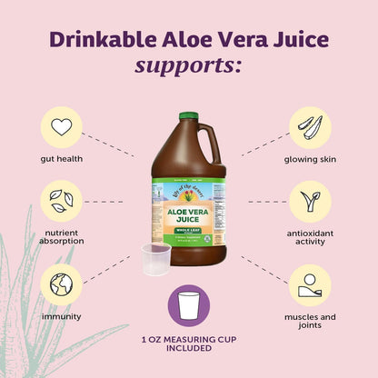 Lily Of The Desert Aloe Vera Juice, Whole Leaf, Organically Grown, Non-GMO, 64 Fl Oz