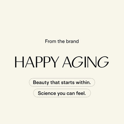 Happy Aging Marine Collagen Peptides Glow Shot 10g - Liquid Collagen for Women with Liposomal Delivery - Promotes Skin Hydration, Elasticity & Radiance - Supports Hair & Nails, 10 Shots
