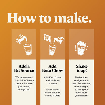 Keto Chow Chocolate Peanut Butter Meal Replacement Shake Powder, 3 Meals