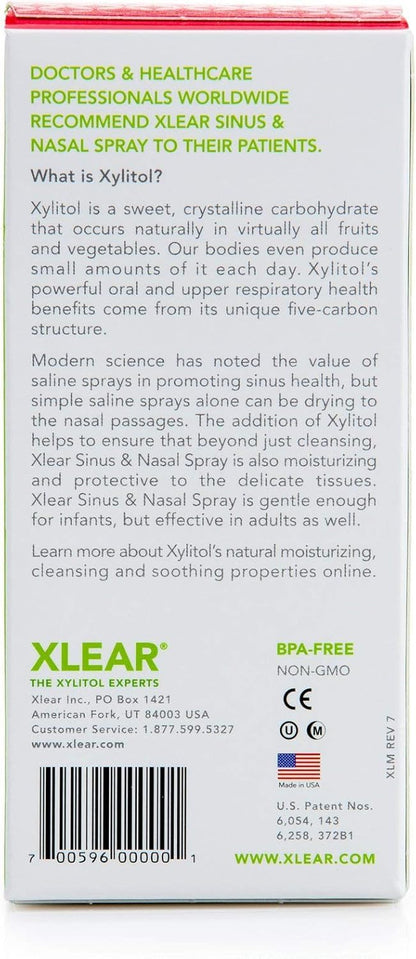 Xlear Natural Nasal Spray with Xylitol, 1.5 fl oz (Pack of 1)