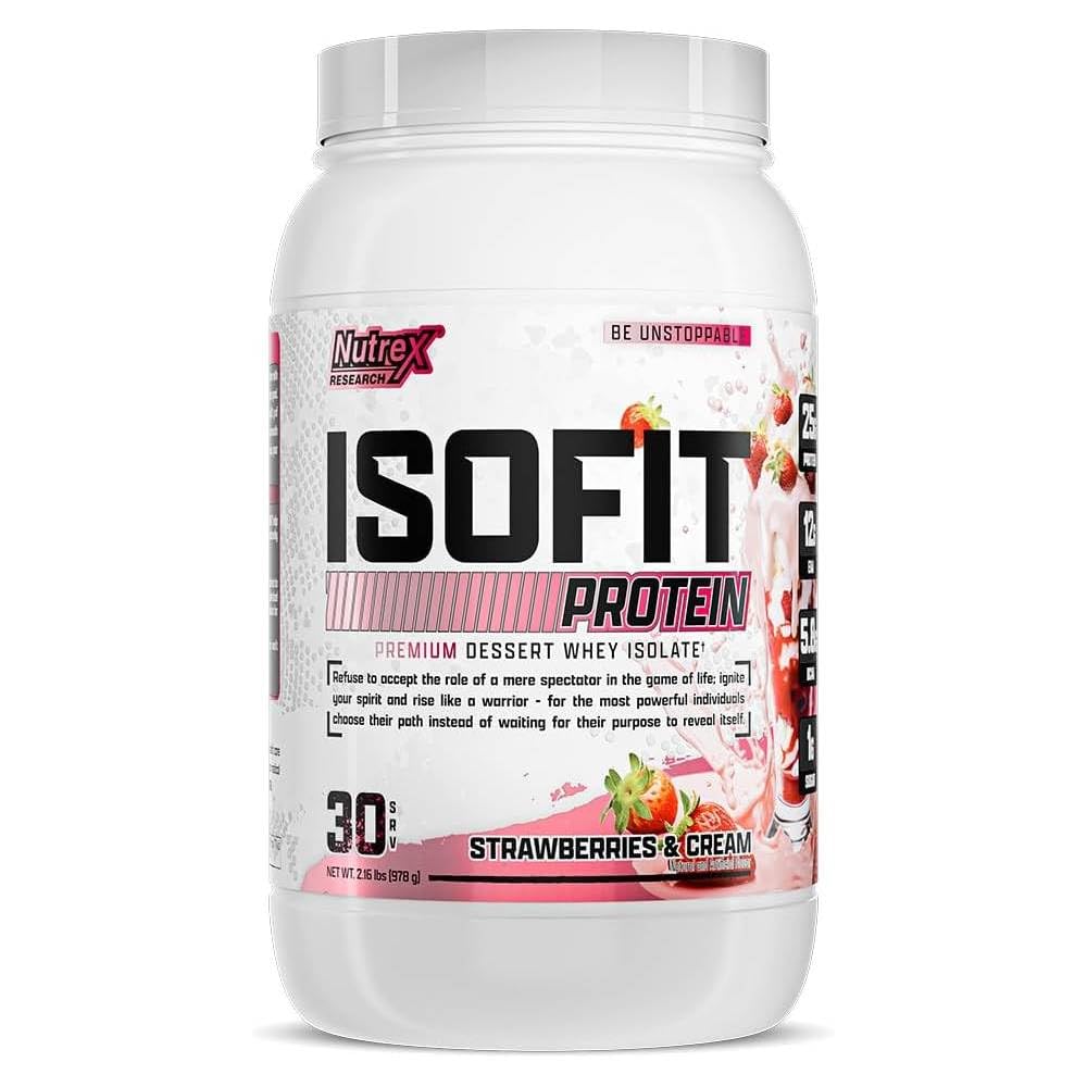 Nutrex Research IsoFit Whey Protein Powder Instantized 100% Whey Protein Isolate (30 Servings (Pack of 1), Vanilla Bean Ice Cream)