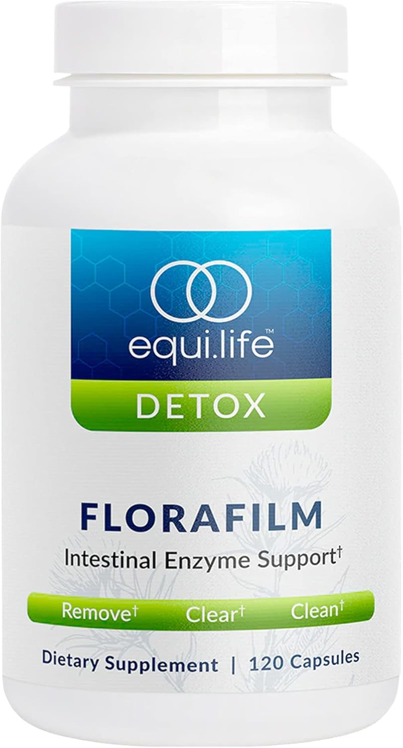 Equilife FloraFilm Enzyme Blend, Supports Gut Health, 120 Capsules | Helps Distrupt Microbal Biofilms | Aids in Detox & Immune Function | Gluten Free | Vegan | Non-GMO | Nut, Dairy, & Egg Free