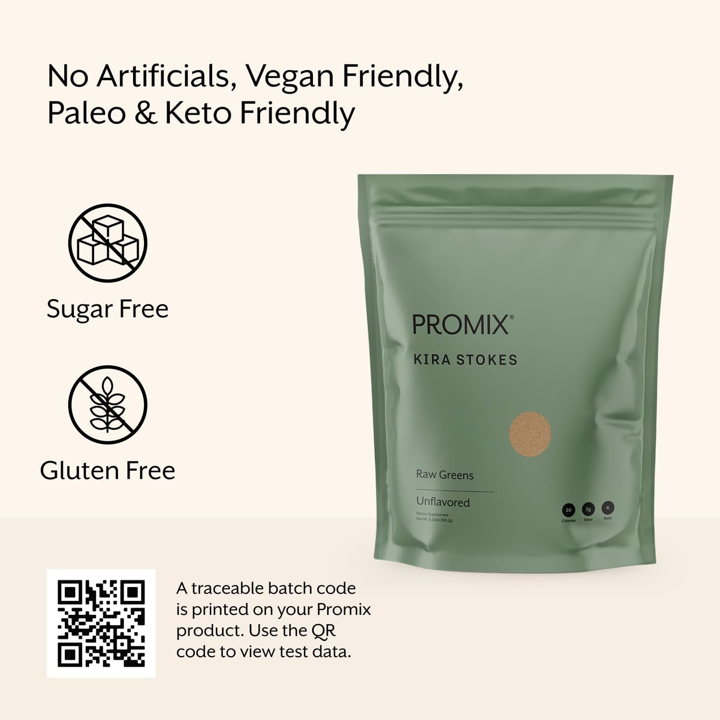 ProMix Nutrition Raw Greens Superfood Blend - Sprouted Alfalfa, Wheatgrass, Ashwagandha, & Rhodiola - 30 Servings