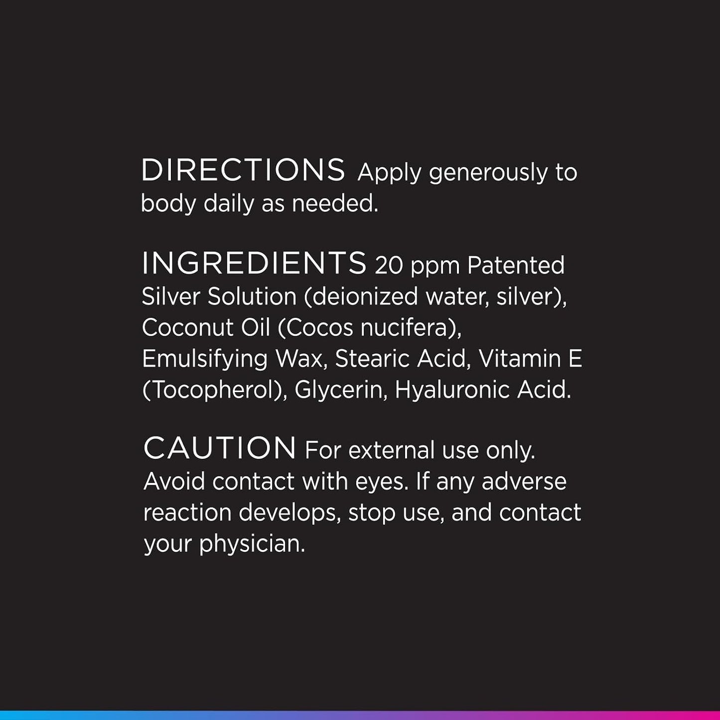 Livingood Daily Silver Serum Skin Cream, Moisturizing Body Cream with Colloidal Silver, Hyaluronic Acid, Coconut Oil & Vitamin E, Unscented Body Moisturizer for Dry Skin, Women & Men, 3.4 Oz