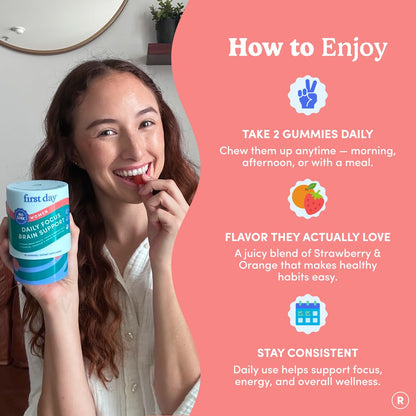 Teen Focus Gummies with Cognizin Citicoline, PS & Vitamin B3 for Ages 13-18