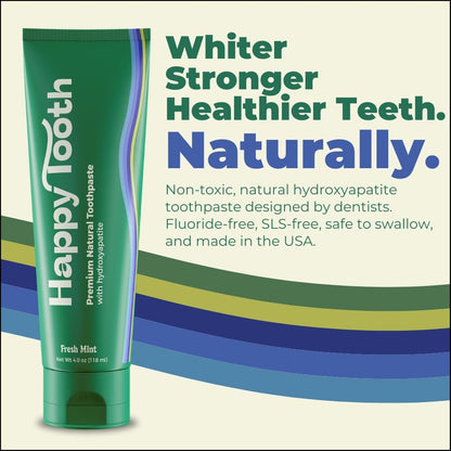 Hydroxyapatite Toothpaste, Whitening, Fluoride Free, Fresh Mint, 4oz