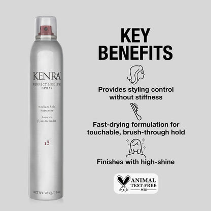 Kenra Perfect Medium Spray 13 50% | Provides Styling Control Without Stiffness | Medium