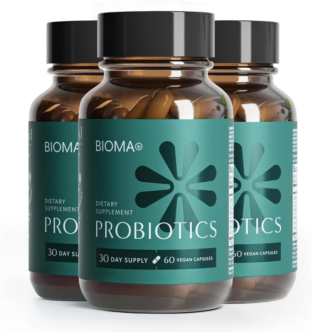 BIOMA Probiotics - Digestive Health Probiotic - Gut Support for Men & Women with Xylooligosaccharides, Tributyrin & Bifidobacterium - Vegan & Gluten Free - 60 Delayed-Release Capsules (30-Day Supply)