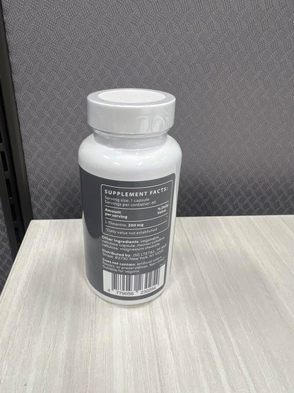 partiQlar L-Theanine 200mg - Calm Focus, Stress & Sleep Support, 60 Caps
