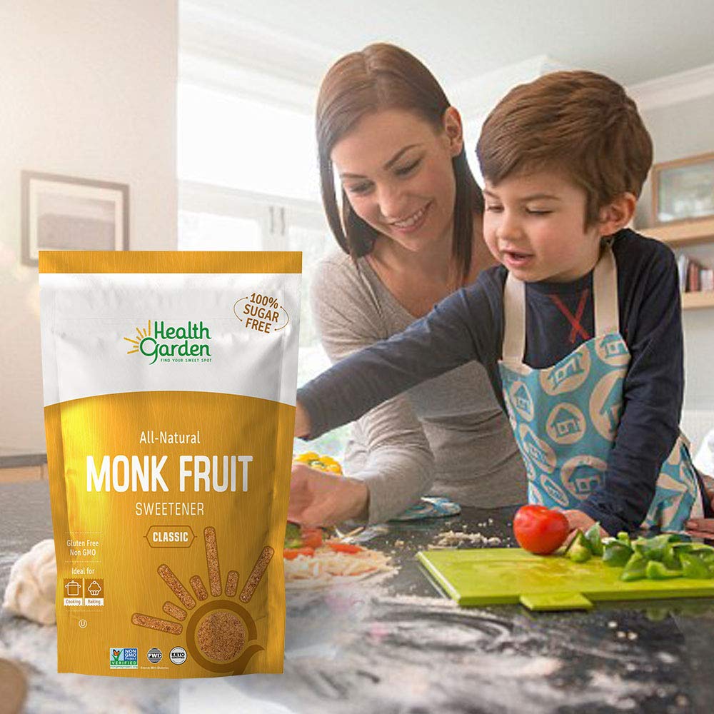 Health Garden Monk Fruit Sweetener, Golden Sugar Substitute - 2.5 lb