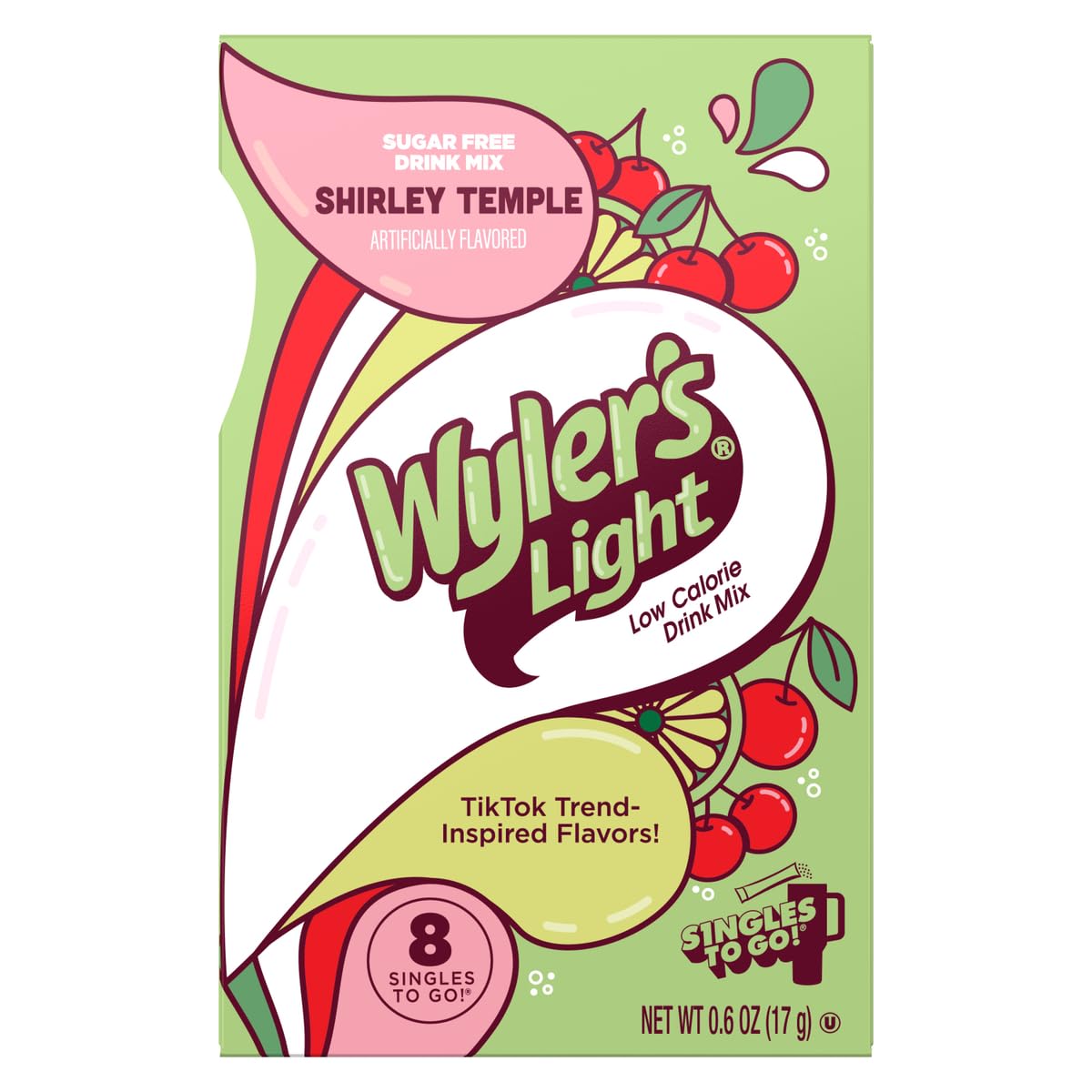 Wyler's Light Vanilla Singles To Go Drink Mix - 8 Count, Pack of 3