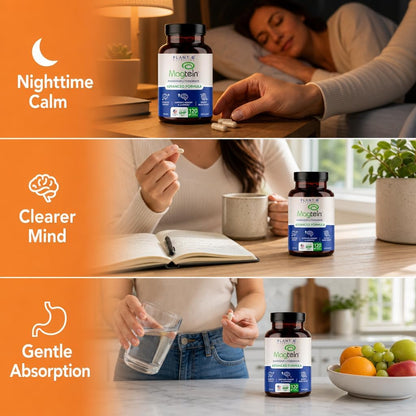 Magnesium L-Threonate Capsules – Brain & Sleep Support – 144mg Elemental Magnesium per Serving – High Absorption Cognitive & Memory Support – 120 Capsules