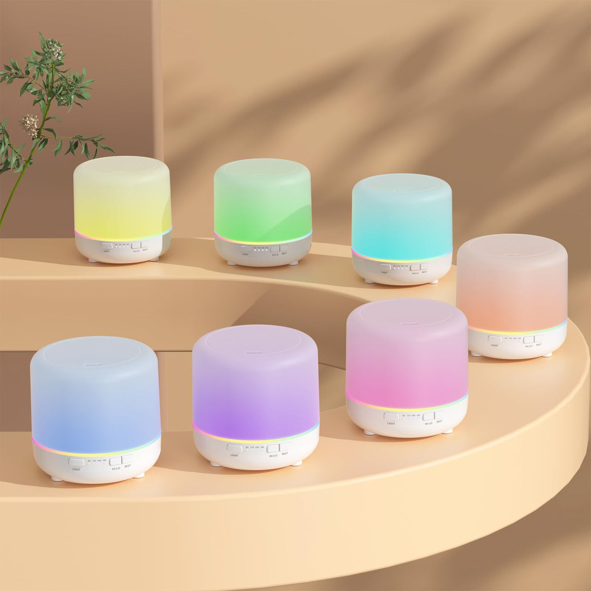 Otheya Scent Essential Oil Diffuser 2 Pack 200 ML Ultrasonic Cool Mist Humidifiers and Aroma Diffuser