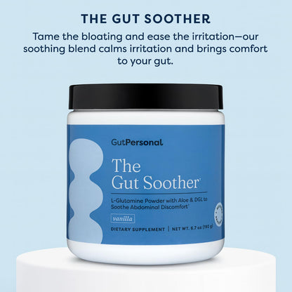 GutPersonal The Gut Soother L-Glutamine Powder Supplement: Restore Gut Lining, Soothe Digestive Discomfort While Promoting Overall Gut Health, 30 Servings (Chocolate)