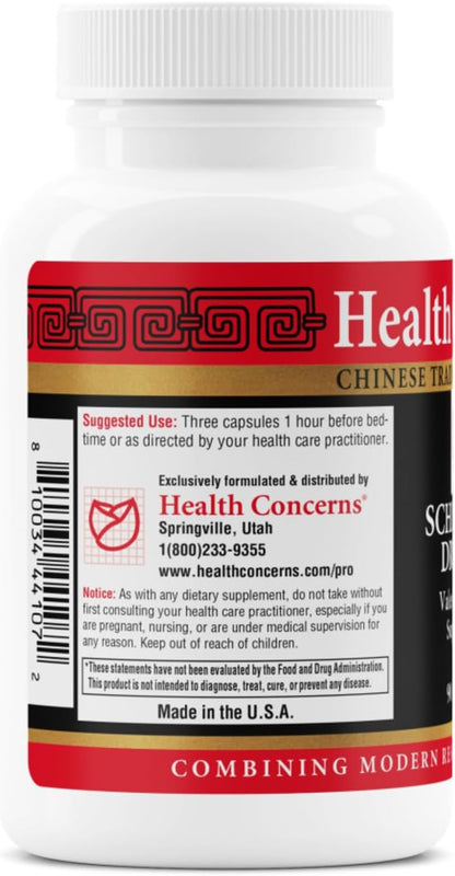 Health Concerns Schisandra Dreams – Sleep Support & Calm Aid Supplement – Valerian & Schisandra Herbal Blend – Restful Sleep, Relaxation, Palpitations, Nighttime Cough – 90 Capsules