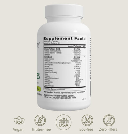 BiOptimizers Magnesium Breakthrough 4.0, (60 Capsules) & MassZymes 4.0, (250 Capsules) - Natural Sleep, Brain, and Digestive Health Support Supplement Bundle