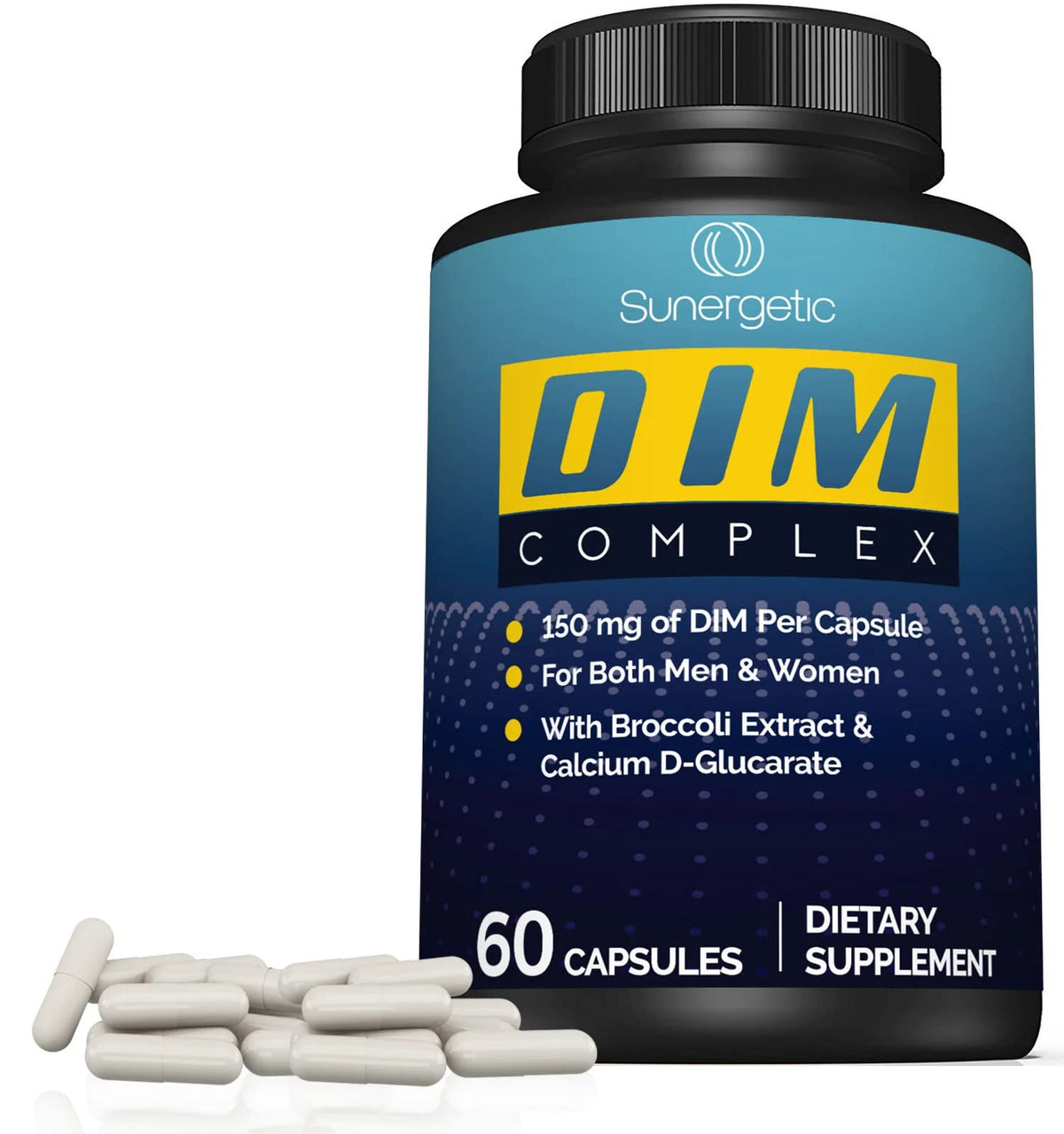 Premium DIM Supplement–Includes 150mg DIM (diindolylmethane), Broccoli, Calcium D