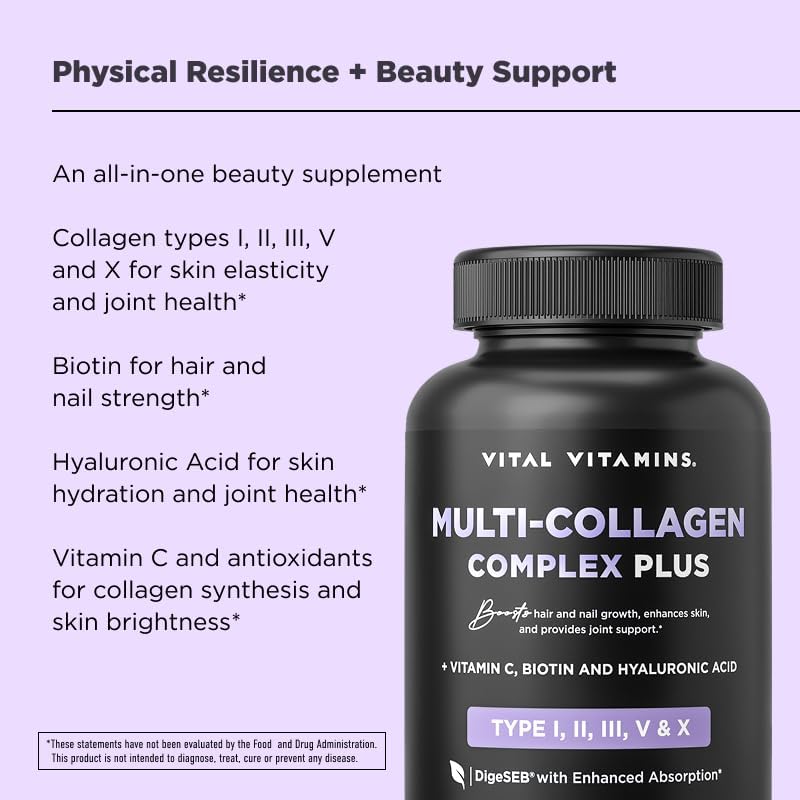 Vital Vitamins Age Defying Bundle: Multi-Collagen Plus, Brain Booster Plus, NAD+