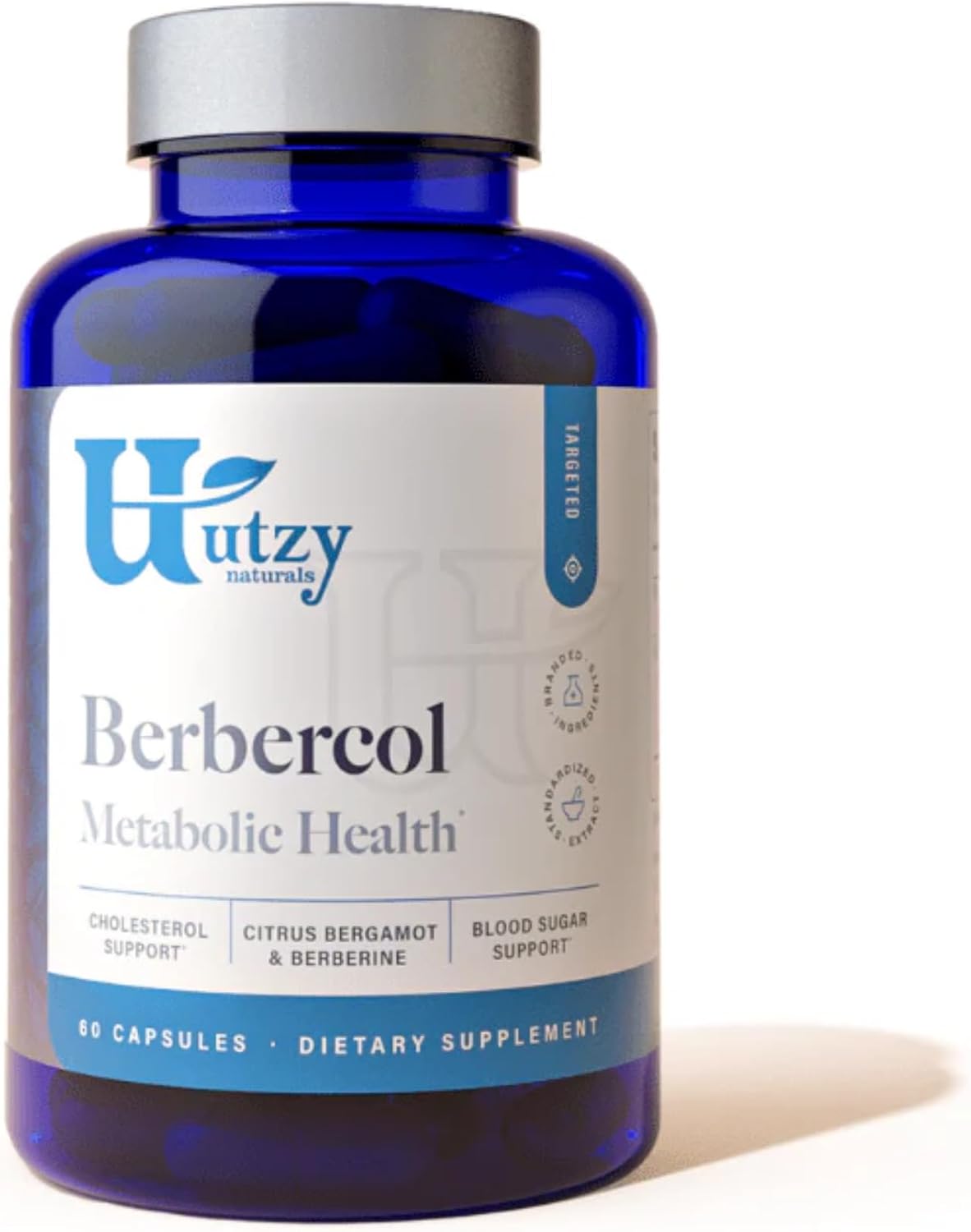 Utzy Naturals Berbercol | 500mg Citrus Bergamot & Berberine | 60 Caps