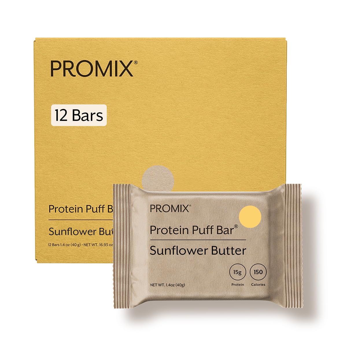 ProMix Nutrition Protein Puff Bars - Variety Pack - Vanilla, Chocolate, Strawberry, Blueberry - Marshmallow Crispy Treat - High Protein & Low Calorie - 12 Bars