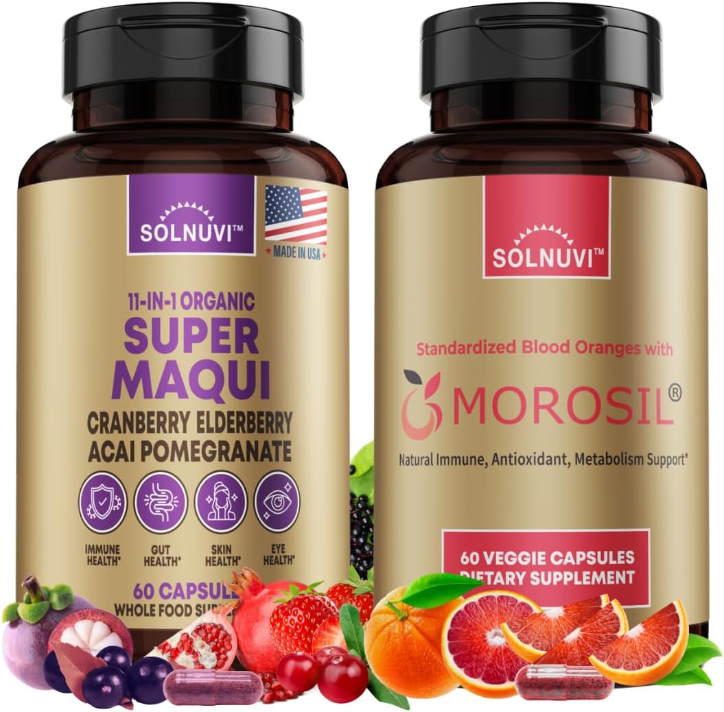 Ultra Metabolism Boost Duo Bundle - Super Maqui Berry & Morosil C3G - Metabolism, Immune, Wellness Support - Non GMO, Gluten Free, Vegan Supplements