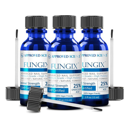 Approved Science Fungix Extra Strength - Undecylenic Acid and Tea Tree Oil - Serum for Fingernail and Toenail Care - Infused with Essential Oils - Healthy Nail Appearance - Easy to Apply - Pack of 1