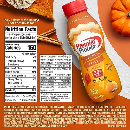 Premier Protein Shake Limited Edition 30g 1g Sugar 24 Vitamins Minerals Nutrients