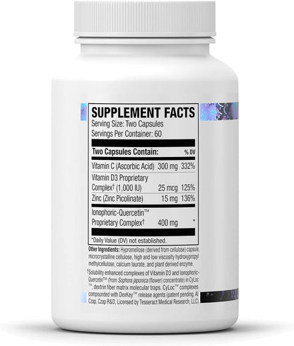 Tesseract Medical Research Ultra Gut and Immune Health Combo, Butyric Acid Complex Gut Health Supplement (120 Capsules) and Quercetin, Immune Support Supplement (120 Capsules)