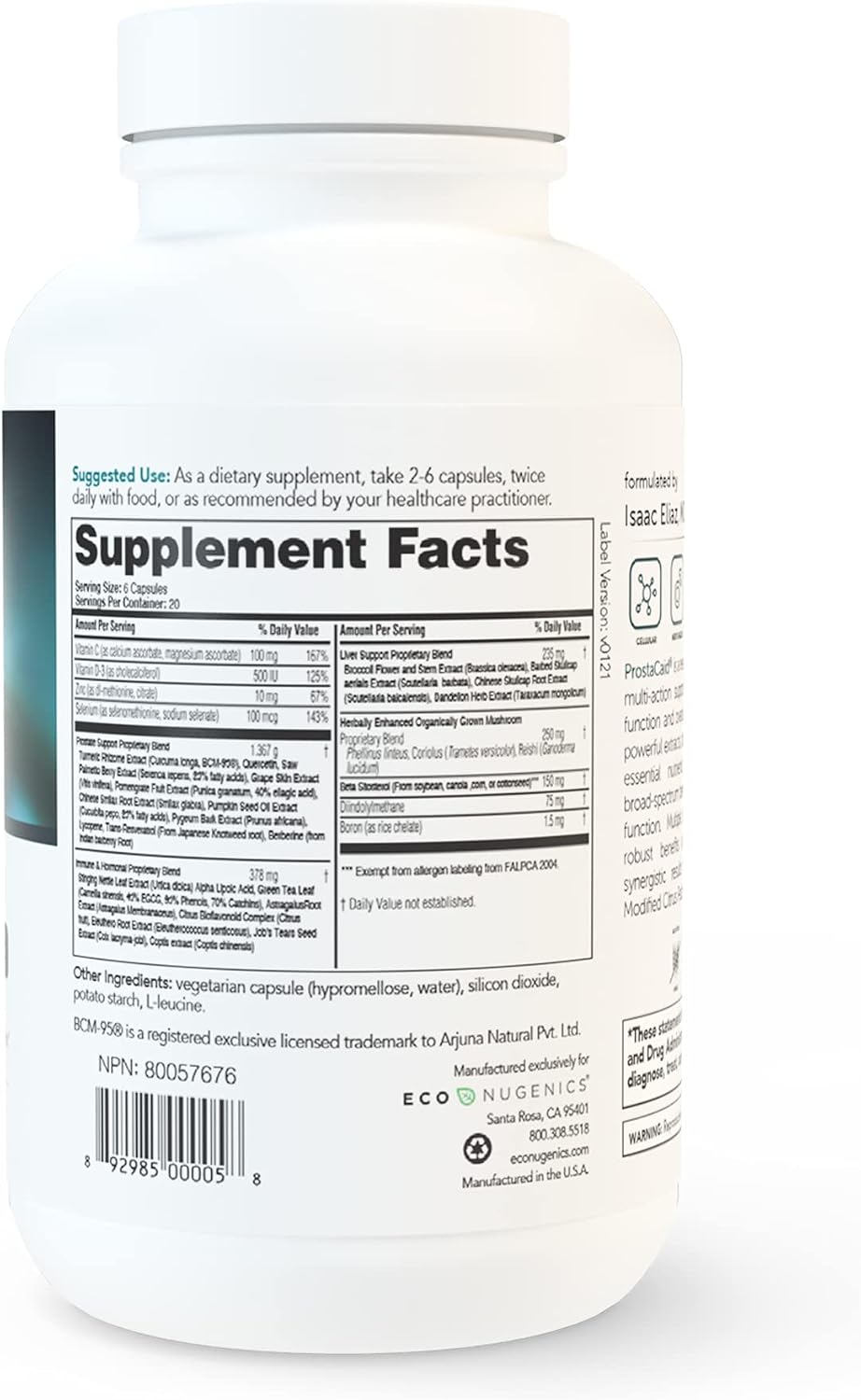 EcoNugenics Ultimate Prostate Health Supplement Bundle – Includes 120 Capsules of ProstaCaid and 270 Capsules of Pectasol-C Modified Citrus Pectin - Immune Function & Prostate Support for Men