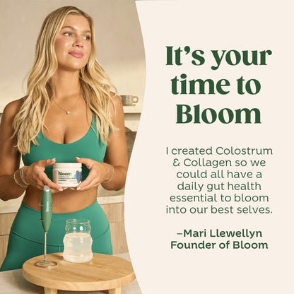 Bloom Nutrition Bovine Colostrum Powder, Strawberries & Cream, 25 Servings | Gut Health, Immune Support, Hair Growth & Beauty Supplement, Gluten Free, Sugar Free