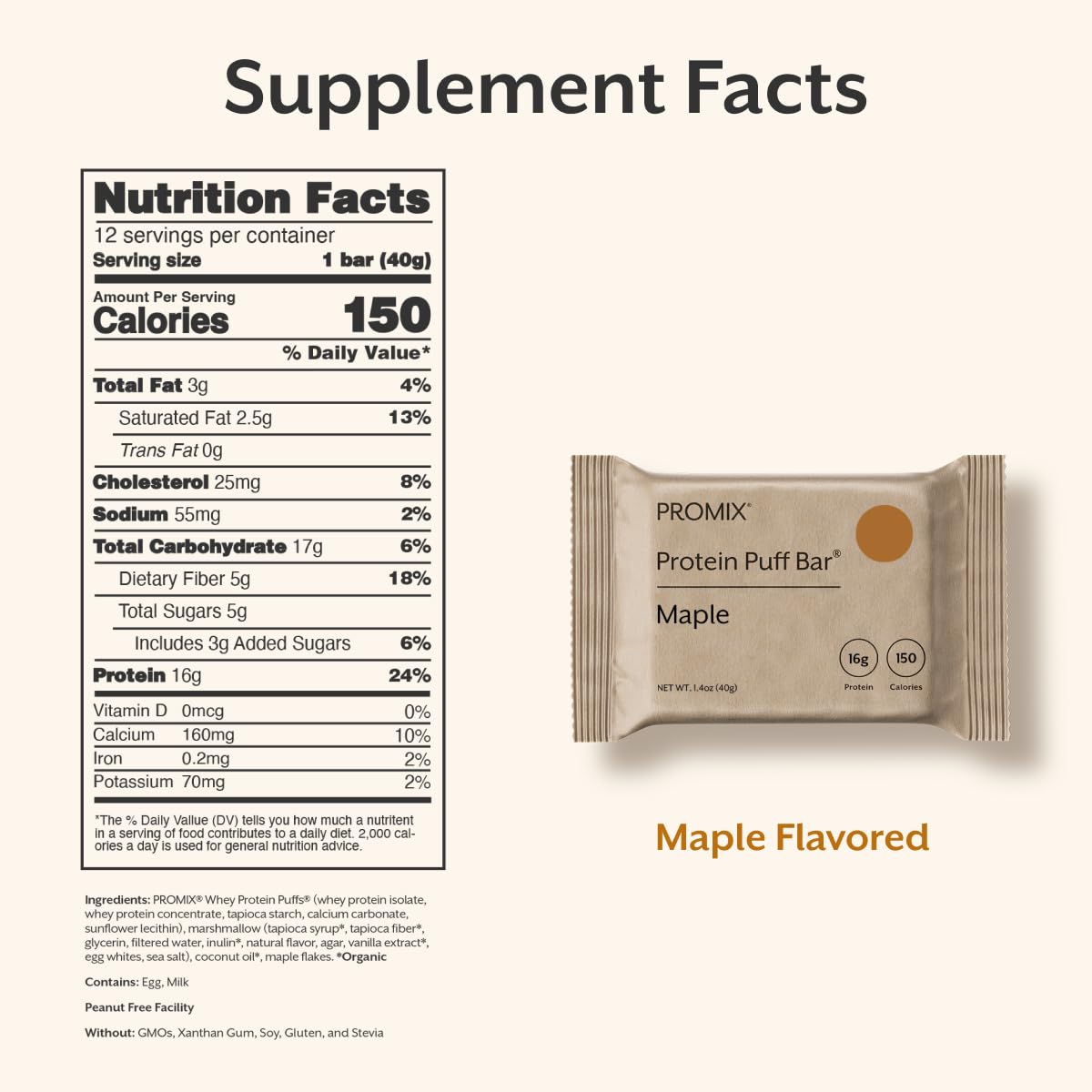 ProMix Nutrition Protein Puff Bars - Variety Pack - Vanilla, Chocolate, Strawberry, Blueberry - Marshmallow Crispy Treat - High Protein & Low Calorie - 12 Bars