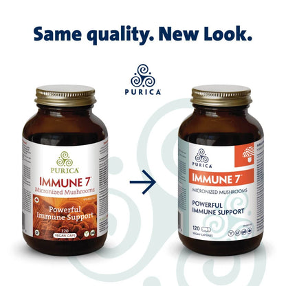 PURICA Mushroom Supplement Complex - Daily Immune Support 7, Turkey Tail