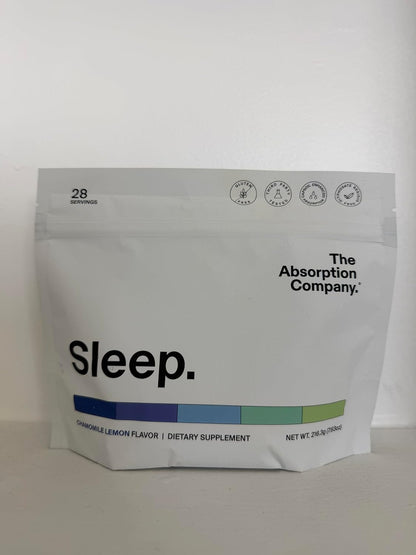 The Absorption Company Sleep Powder, Calming Drink with Liposomal Saffron, Magnesium & PharmaGABA Melatonin-Free, Chamomile Lemonade (28 Servings)