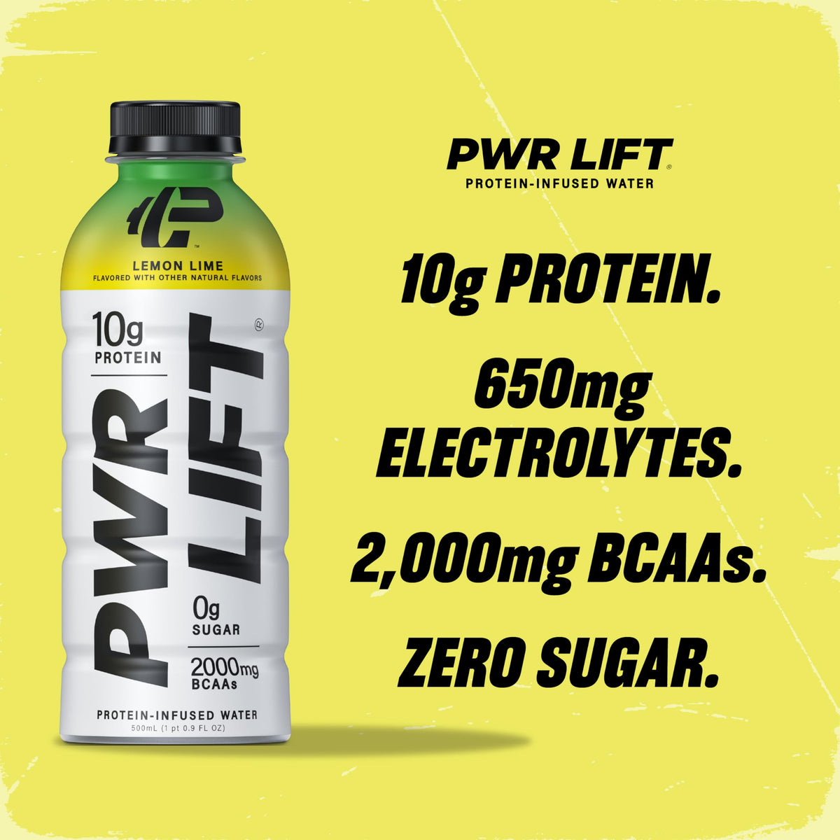 Whey Protein Water Sports Drink by PWR LIFT | Lemon Lime | Keto, Vitamin B, Electrolytes