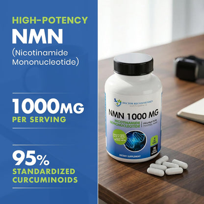 DOCTOR RECOMMENDED SUPPLEMENTS NMN (Nicotinamide Mononucleotide) 500mg, 60 Capsules - Vegetarian Friendly, 30 Servings, Gluten Free, GMO Free