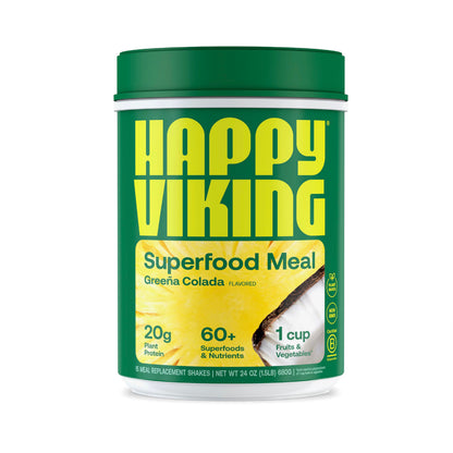 Happy Viking Greeña Colada Plant Protein Powder, Created by Venus Williams, 20G Protein