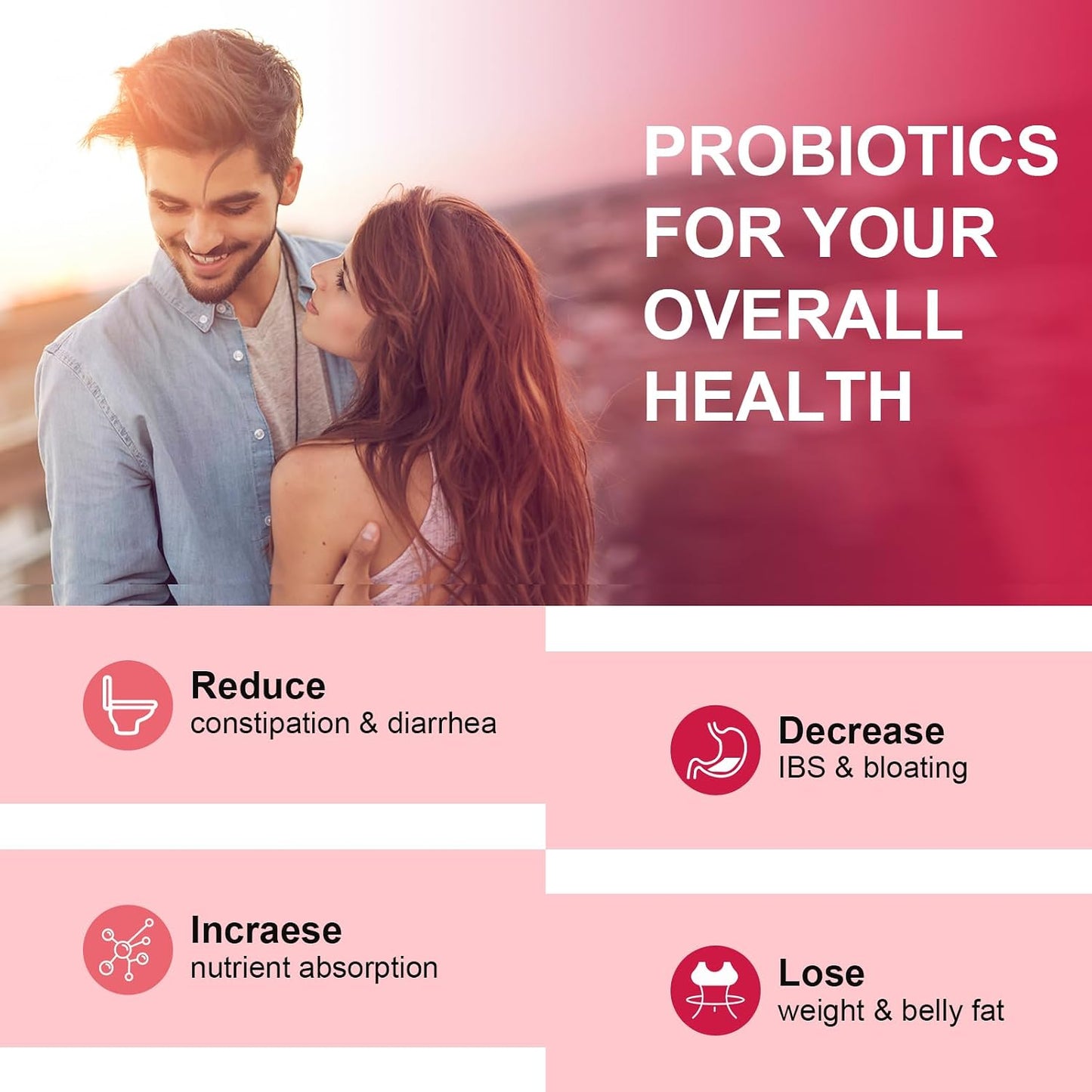CANLIST Women's Probiotics 120 Billion CFUs 18 Strains 3 Prebiotics & Digestive Enzymes Contains Organic Prebiotic Cranberry Women's Health Digestive & Immune Support Non-GMO, 60 Capsules