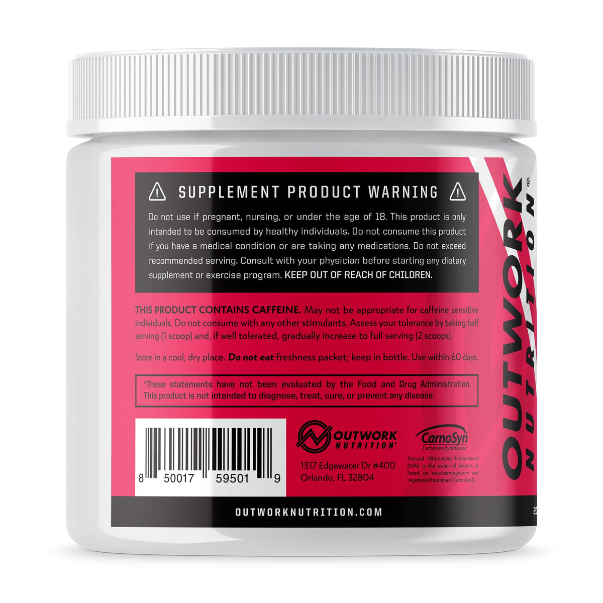 Outwork Nutrition Pre-Workout Supplement with Nootropics - Energy & Mental Focus