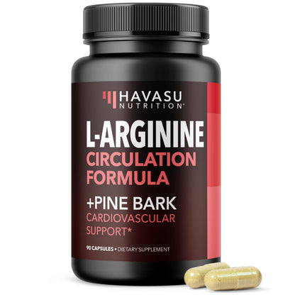 L-Arginine and L-Citrulline for Men, Nitric Oxide Support, 30 Servings | L Arginine 1000mg Capsules with L Citrulline and Tart Cherry, Performance Supplement for Men's Health, Vegan, 60 Count