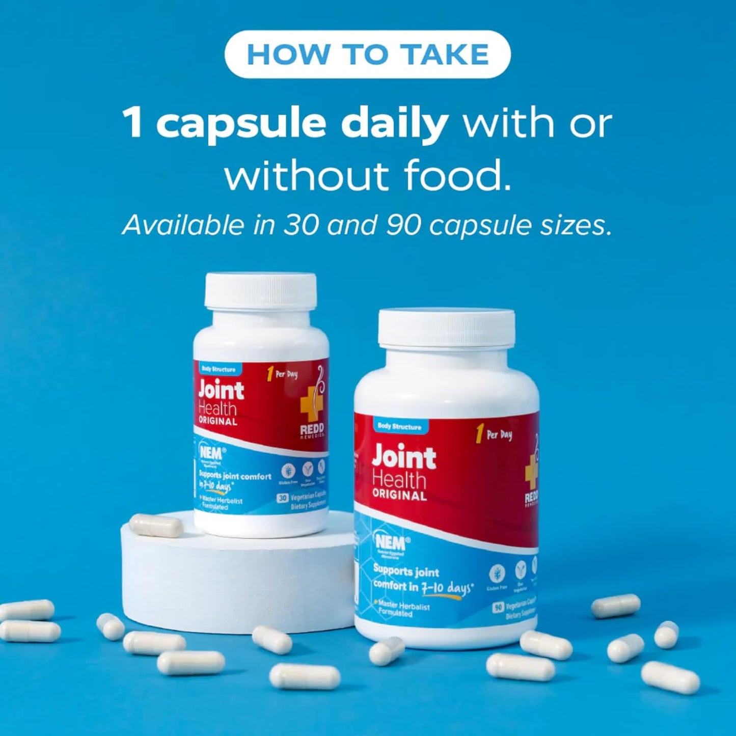 Redd Remedies Joint Health Original, 90 Capsules, and Curcumin T4, 60 Capsules