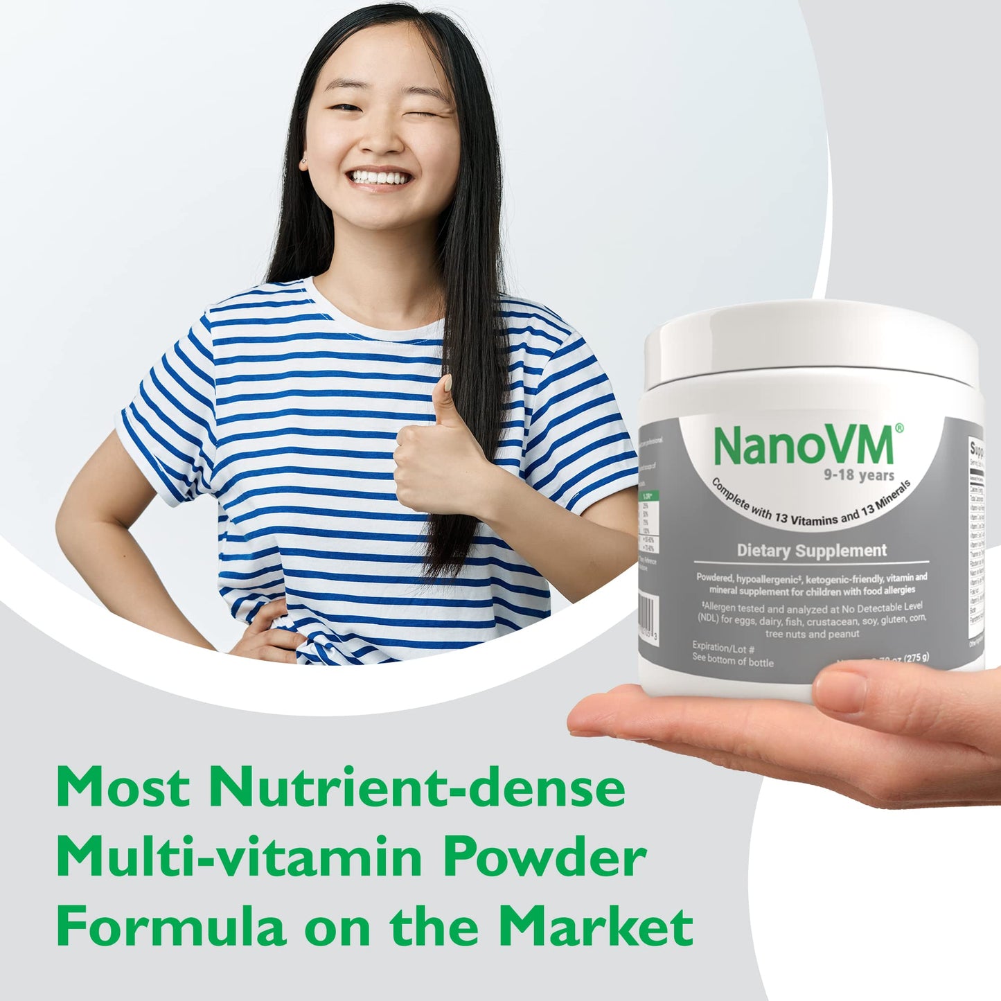 t/f, Dietary Supplement for Tube Feeding, Allergen-Free Kids Multivitamin, Unflavored Vitamin Powder with 14 Vitamins & 13 Minerals, Low-Carb Kids Vitamins, 275g - Solace Nutrition