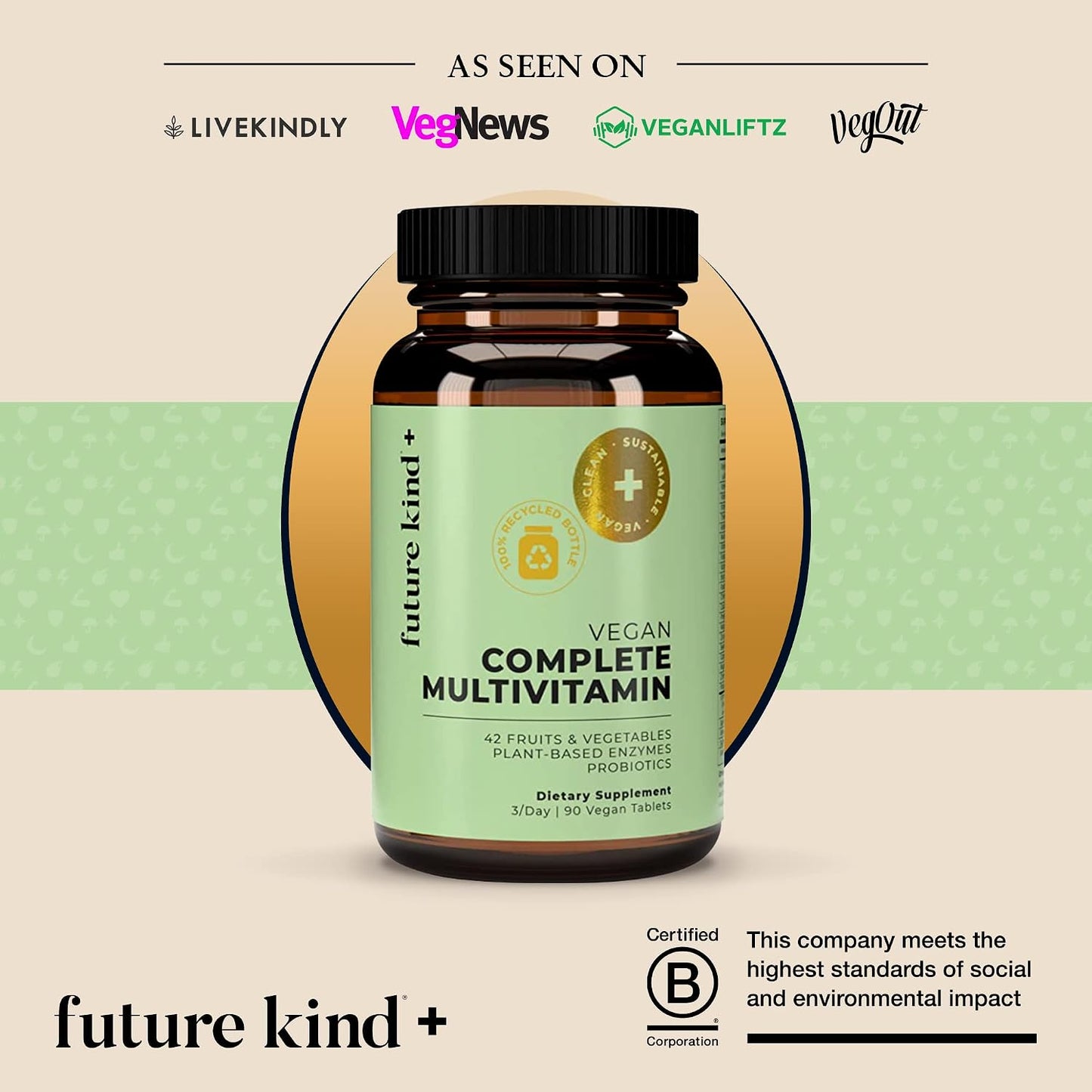 Future Kind Multivitamin Bundle - Vegan Complete Multivitamin and Vegan Essential Multivitamin - Vegan Vitamin B12, Omega 3, and Vitamin D3 - Complete Multivitamin, 42 Vitamins in 1 for Men and Women