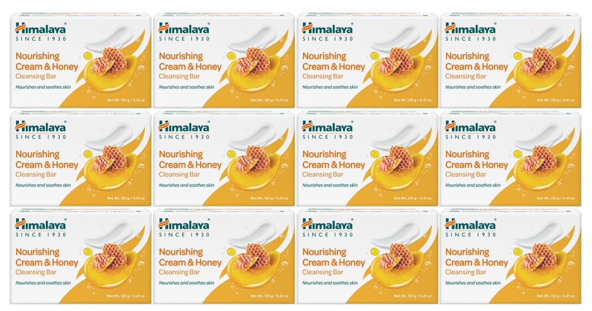 Himalaya Nourishing Cream & Honey Cleansing Bar Soap, 4.41 oz, 6 Pack