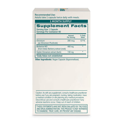 Himalaya Berberine with Ceylon Cinnamon+Chromium Picolinate,60 Caps