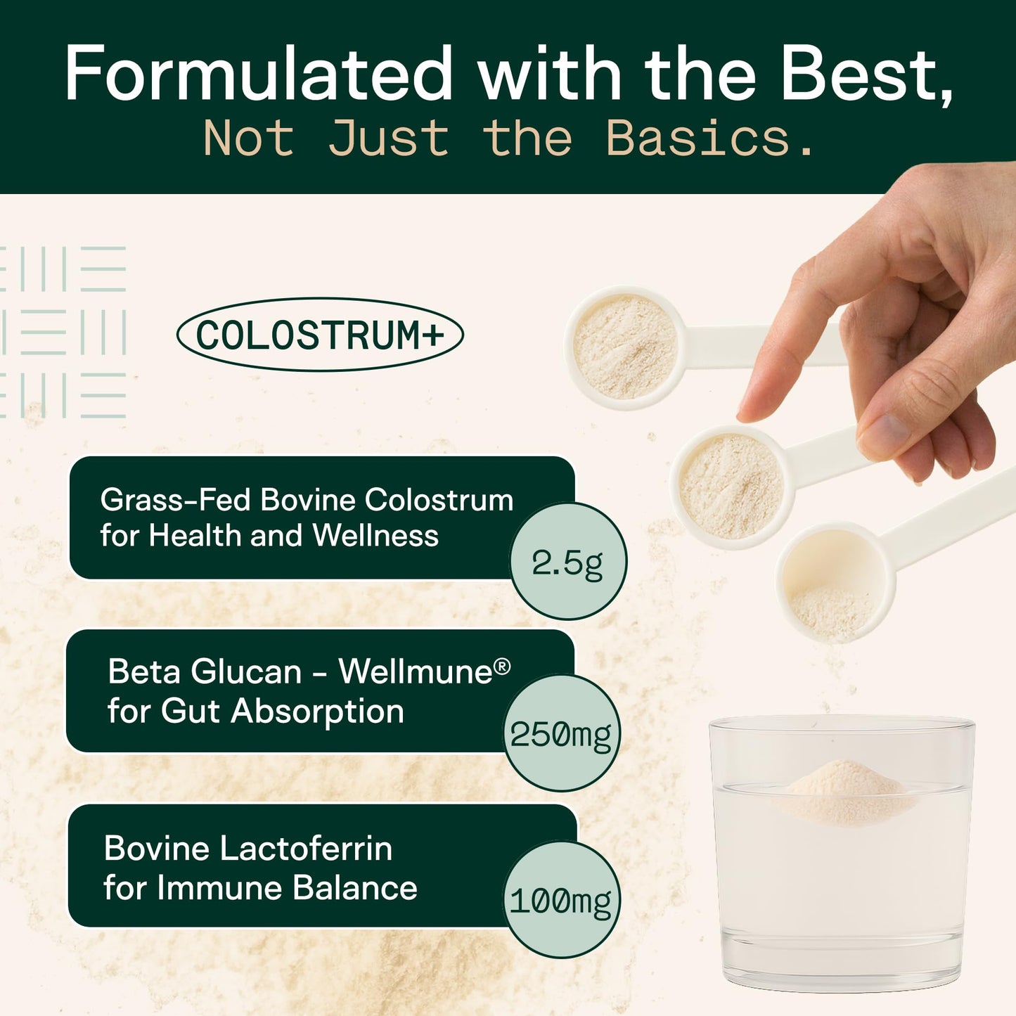 Adapt Naturals Colostrum Supplement (2500mg) with Lactoferrin & Beta-Glucan | Bio-Avail Grass Fed Bovine Colostrum Powder for Gut Health, Immune Support & Vitality, Non-GMO, Unflavored - 30 Day Supply