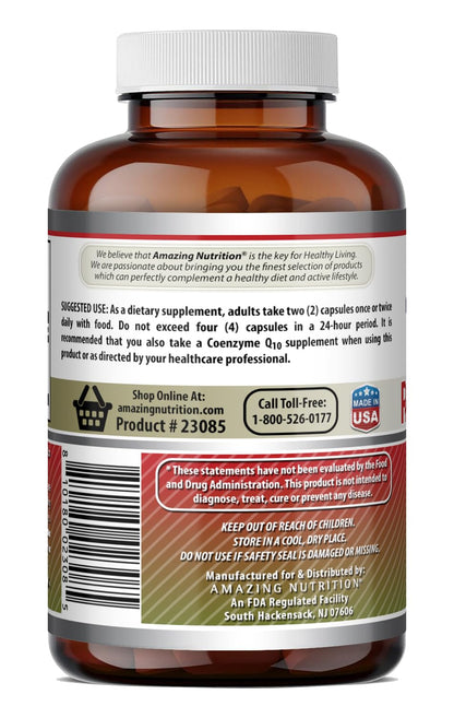 Amazing Formulas Red Yeast Rice 1200mg Per Serving Capsules Supplement | Non-GMO | Gluten Free | Made in USA (1 Pack, 120 Count)