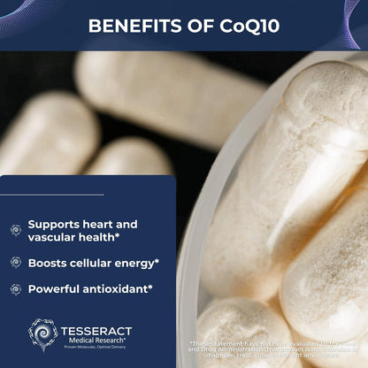 Tesseract Medical Research Master Antioxidant and Vitality Bundle, Glutathione Supplement for Neurological Support and Muscle Health, Hypoallergenic Formula