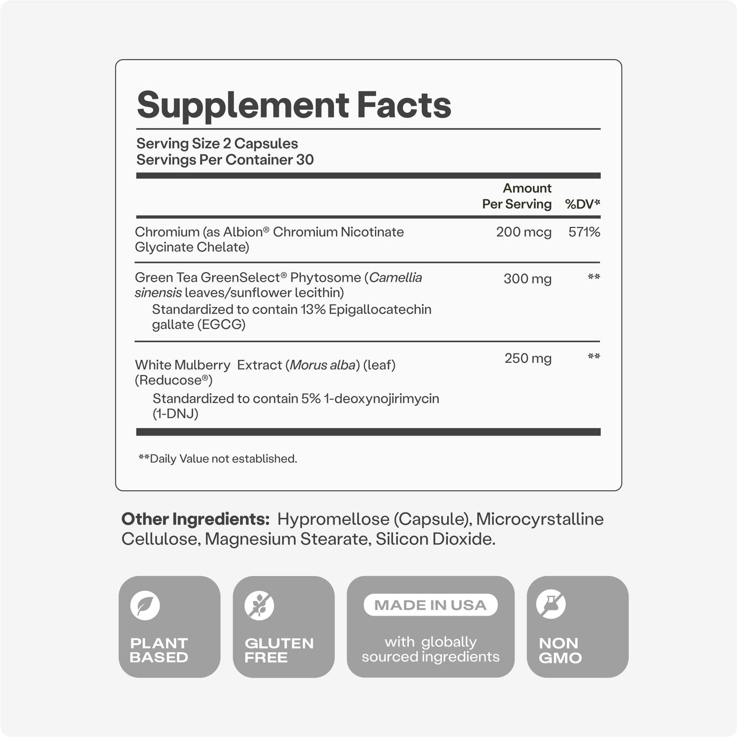 Humann Metabolic Health Daily, Multi-Action Formula with Mulberry Leaf Extract & Green Tea Extract Phytosome, Plant-Based Non-GMO, 60 Capsules