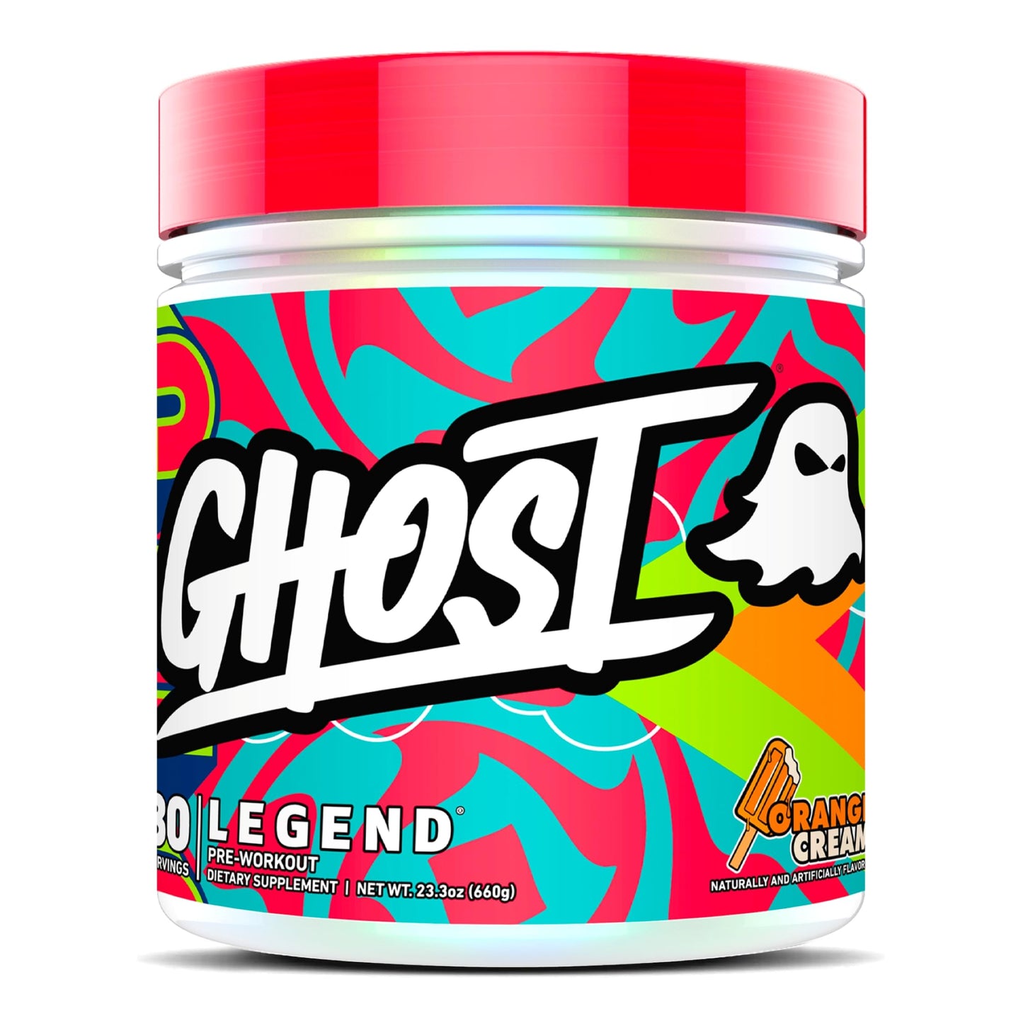 GHOST Legend Pre Workout Powder, Sonic Cherry Limeade - 30 Servings – Pre-Workout for Men & Women with Choline, L-Citrulline, & Beta Alanine for Energy & Focus