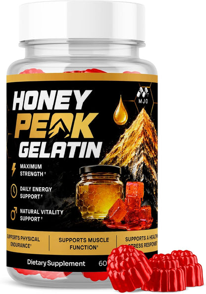 Honey Peak Gelatin Gummies for Men, Honey Peak Gelatin for Men 60 Gummies